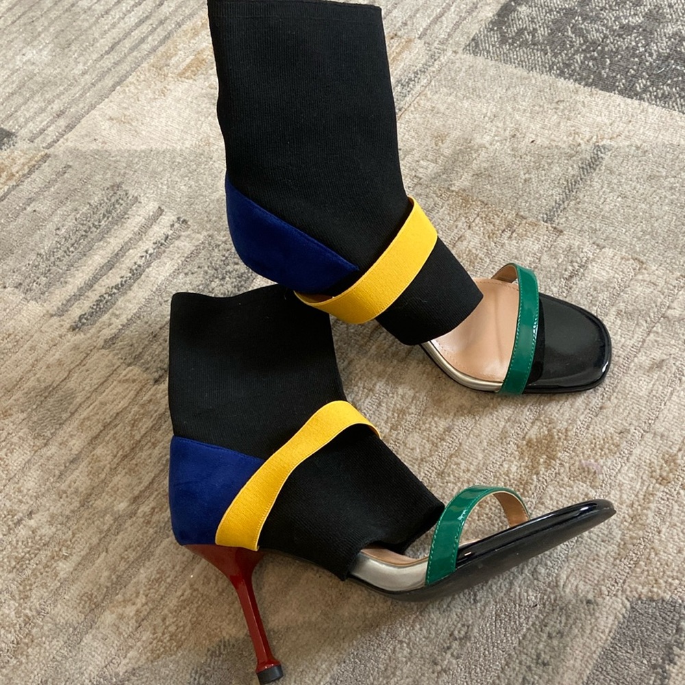 Multi-Color Ankle Heels
